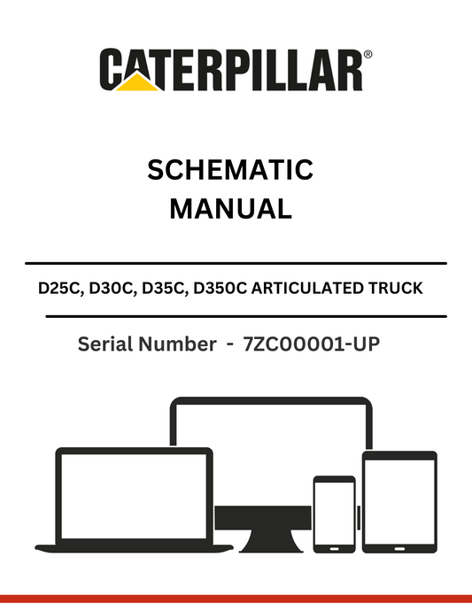 Discover detailed schematic manuals for CAT articulated dump trucks D350C/D, D300B/D, D30C/D, D25C, D35C, and D25D powered by the 3306B engine.