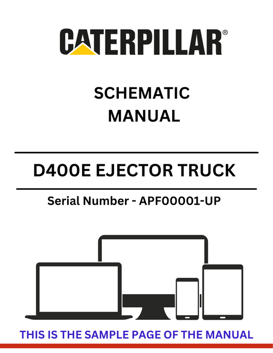 Access comprehensive information on the CAT D400E Series II Ejector Truck, including the 3Z5872 control GP-automatic schematic manual for S/N APF00001-UP.