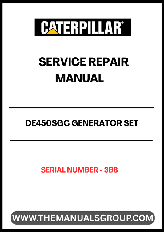 Ensure your CAT DE450SGC Generator Set operates at peak performance with the comprehensive Service Repair Manual, specifically designed for serial number 3B8. This manual is an essential resource for technicians and DIY enthusiasts alike, providing detailed instructions and insights for effective maintenance and repair.