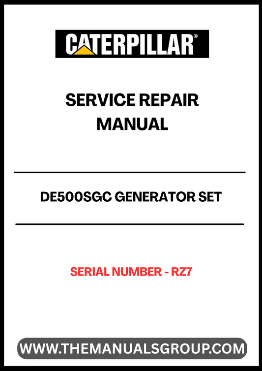 The CAT DE500SGC Generator Set Service Repair Manual (S/N - RZ7) is an essential resource for maintaining and troubleshooting your generator. This comprehensive guide provides detailed instructions and diagrams, ensuring you have the information needed to keep your equipment running smoothly.