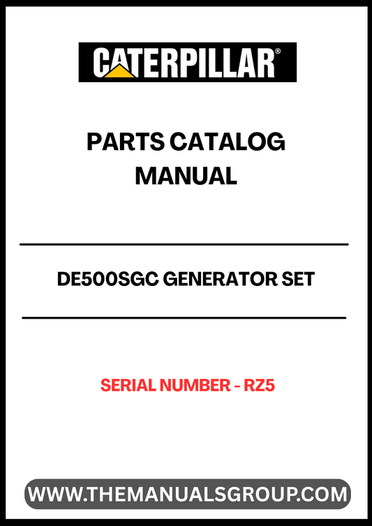 Discover the CAT DE550GC Generator Set Parts Catalog Manual, specifically designed for serial number RZ5. This comprehensive manual is an essential resource for anyone looking to maintain or repair their generator set, ensuring optimal performance and longevity. With detailed diagrams and part specifications, you can easily identify and order the components you need.