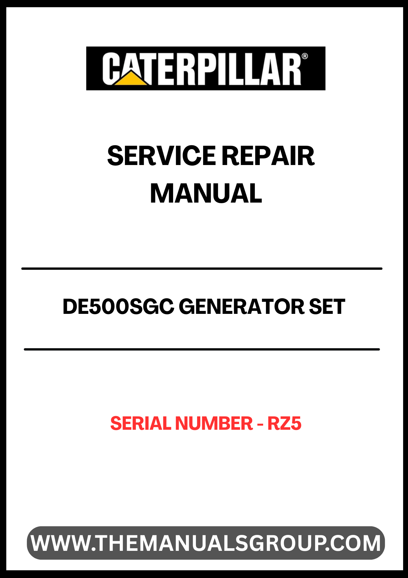 The CAT DE550GC Generator Set Service Repair Manual (S/N - RZ5) is an essential resource for maintaining and troubleshooting your generator. This comprehensive guide provides detailed instructions, diagrams, and specifications to ensure optimal performance and longevity of your equipment.