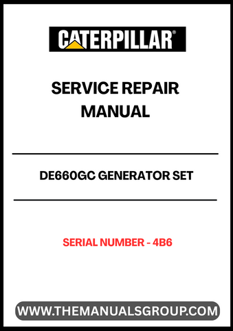 Introducing the CAT DE660GC Generator Set Service Repair Manual, specifically designed for serial number 4B6. This comprehensive manual is an essential resource for technicians and operators, providing detailed instructions for maintenance and repair of your generator set. With clear diagrams and step-by-step procedures, you can ensure optimal performance and longevity of your equipment.