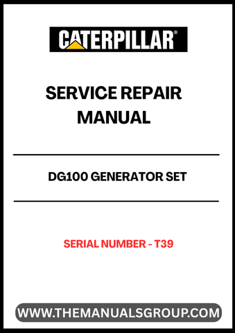 The CAT DG100 Generator Set Service Repair Manual (S/N - T39) is an essential resource for anyone looking to maintain or repair their generator efficiently. This comprehensive manual provides detailed instructions, diagrams, and troubleshooting tips specifically tailored for the CAT DG100 model, ensuring you have all the information needed to keep your equipment running smoothly.