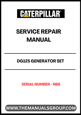 Unlock the full potential of your CAT DG125 Generator Set with our comprehensive Service Repair Manual, specifically designed for serial number NB8. This manual is an essential resource for technicians and DIY enthusiasts alike, providing detailed instructions and insights to ensure optimal performance and longevity of your generator.
