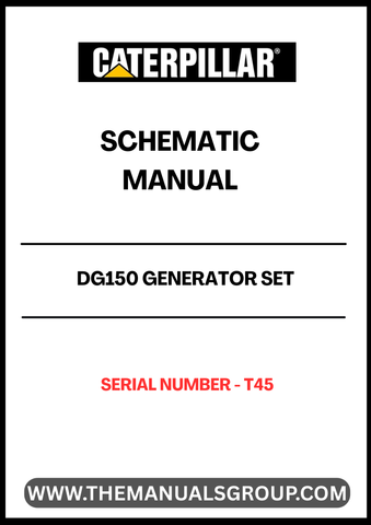 Discover the CAT DG150 Generator Set Schematic Manual, specifically designed for model S/N - T45. This comprehensive manual provides detailed schematics that are essential for understanding the inner workings of your generator, ensuring optimal performance and maintenance.