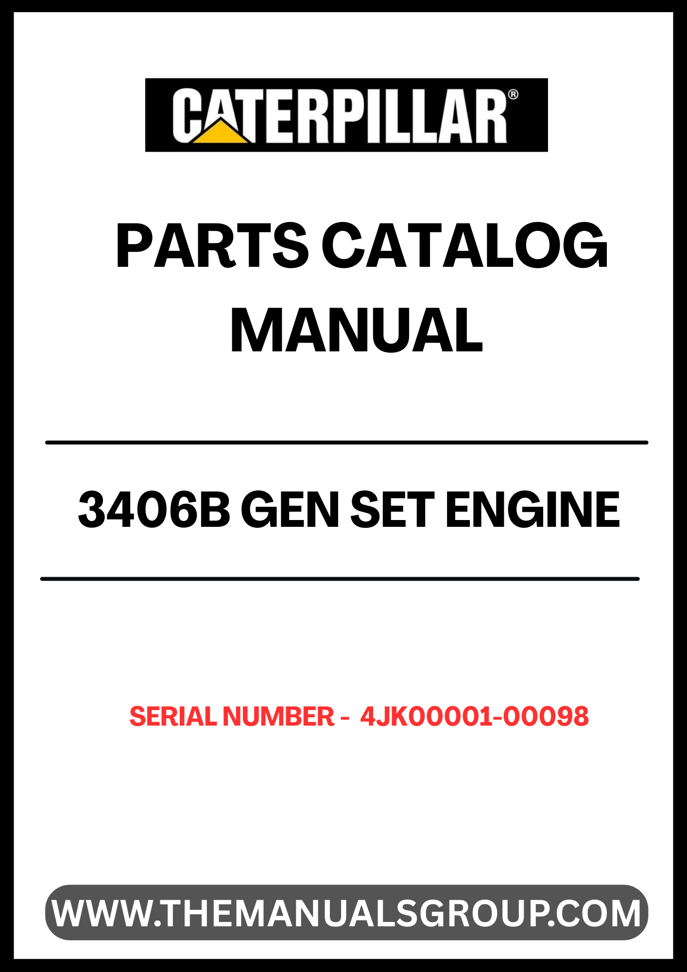 Discover the essential CAT 3406B Gen Set Engine Parts Catalog Manual, specifically designed for serial numbers 4JK00001-00098. This comprehensive manual is your go-to resource for identifying and sourcing the right parts for your engine, ensuring optimal performance and longevity.
