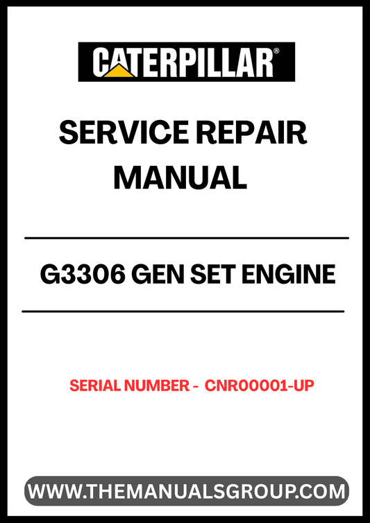 Unlock the full potential of your CAT G3306 Gen Set Engine with our comprehensive Service Repair Manual, specifically designed for serial numbers CNR00001 and up. This manual is an essential resource for technicians and DIY enthusiasts alike, providing detailed instructions and insights to ensure your engine operates at peak performance.
