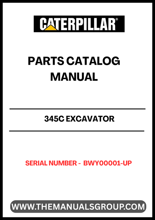 Discover the essential CAT 345C Excavator Parts Catalog Manual, designed specifically for serial numbers BWY00001 and up. This comprehensive manual is your go-to resource for identifying and sourcing the right parts for your excavator, ensuring optimal performance and longevity of your machinery.