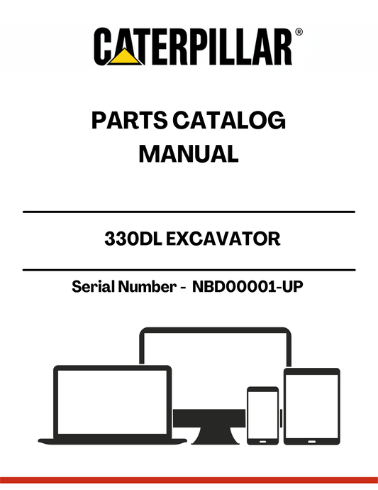 Discover the essential CAT 330DL Excavator Parts Catalog Manual, designed specifically for serial numbers NBD00001 and up. This comprehensive manual serves as a vital resource for operators and technicians, providing detailed information on parts, specifications, and maintenance procedures to keep your excavator running smoothly.