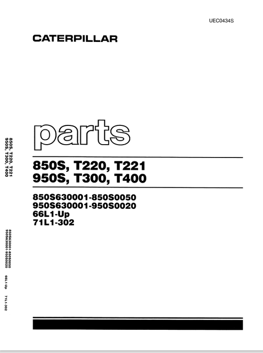 CAT FORKLIFT T165, T180 SPARE PARTS MANUAL - PDF FILE