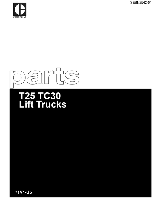 CAT FORKLIFT T25 SPARE PARTS MANUAL - PDF FILE