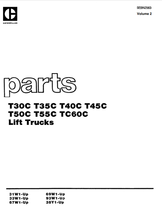 Unlock the full potential of your CAT Forklift T35C and T45C with our comprehensive Spare Parts Manual, available in a convenient PDF format. This essential guide provides detailed diagrams and specifications, ensuring you have all the information needed to maintain and repair your equipment efficiently.