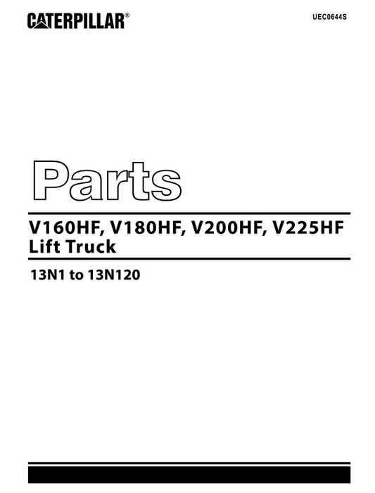 CAT FORKLIFT V200HF SPARE PARTS MANUAL - PDF FILE