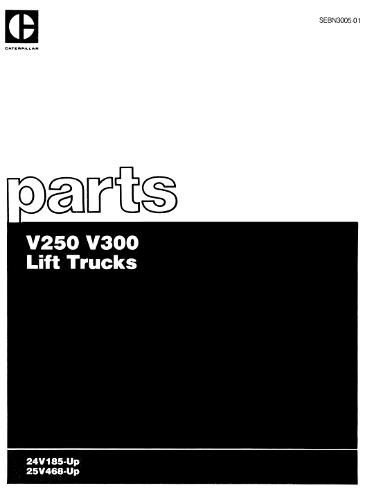 CAT FORKLIFT V250 SPARE PARTS MANUAL - PDF FILE