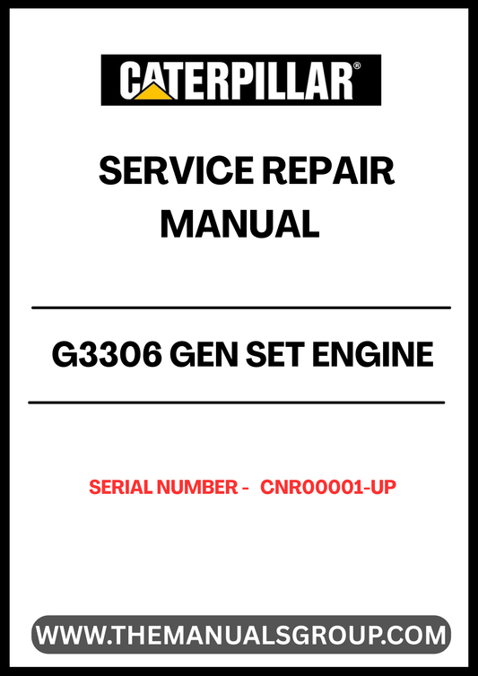 Unlock the full potential of your CAT G3306 Gen Set Engine with our comprehensive Service Repair Manual, specifically designed for serial numbers CNR00001 and up. This manual is an essential resource for technicians and DIY enthusiasts alike, providing detailed instructions and insights to ensure your engine operates at peak performance.