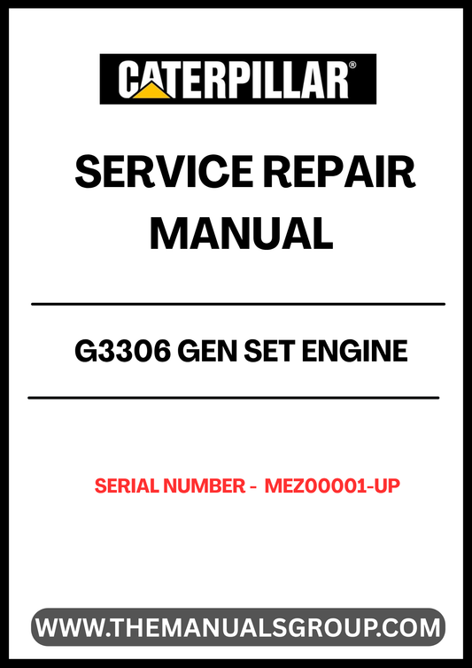 Unlock the full potential of your CAT G3306 Gen Set Engine with our comprehensive Service Repair Manual, specifically designed for serial numbers MEZ00001 and up. This manual is an essential resource for technicians and DIY enthusiasts alike, providing detailed instructions and insights to ensure your engine operates at peak performance.