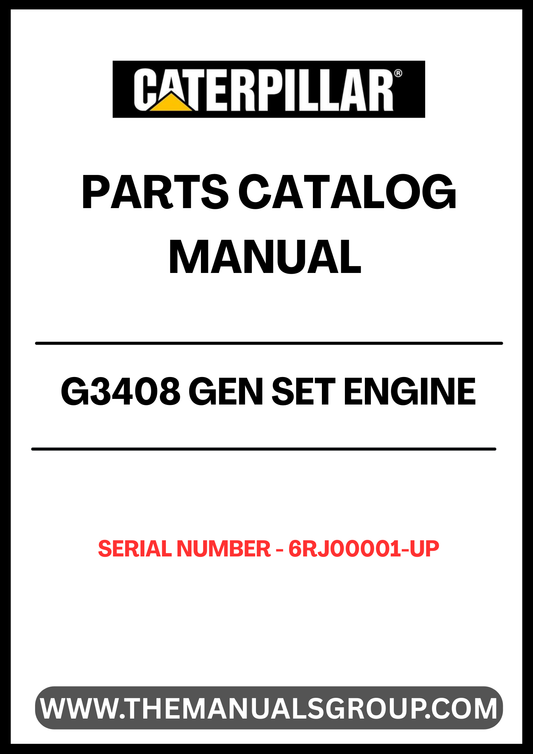 Enhance the performance and longevity of your CAT G3408 Gen Set with our comprehensive Engine Parts Catalog Manual, specifically designed for serial numbers 6RJ00001 and up. This manual serves as an essential resource for identifying and sourcing the right parts, ensuring your engine operates at peak efficiency.