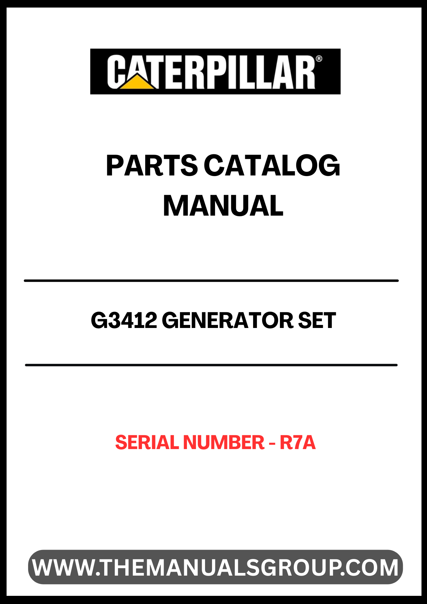 Discover the essential CAT G3412 Generator Set Parts Catalog Manual, specifically designed for serial number R7A. This comprehensive manual serves as a vital resource for maintenance and repair, ensuring your generator operates at peak performance.
