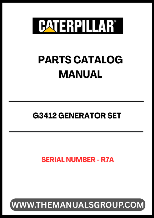Discover the essential CAT G3412 Generator Set Parts Catalog Manual, specifically designed for serial number R7A. This comprehensive manual serves as a vital resource for maintenance and repair, ensuring your generator operates at peak performance.
