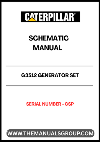  Enhance your operational efficiency with the CAT G3512 Generator Set Schematic Manual (S/N - CSP). This comprehensive manual provides detailed schematics and diagrams, ensuring you have the essential information at your fingertips for effective maintenance and troubleshooting.