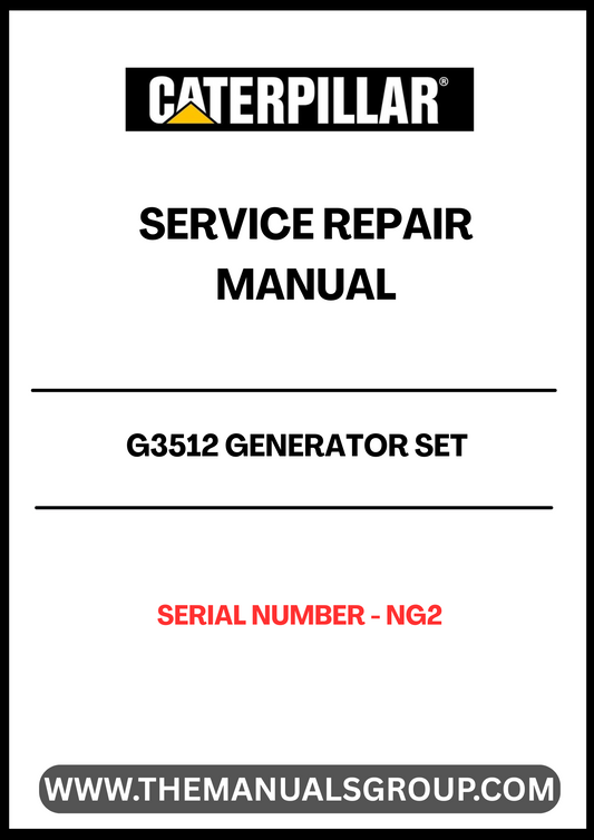 Discover the essential CAT G3512 Generator Set Service Repair Manual, specifically designed for serial number NG2. This comprehensive guide is an invaluable resource for technicians and operators, providing detailed insights into maintenance, troubleshooting, and repair procedures tailored for the G3512 model.