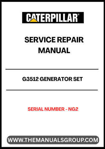 Discover the essential CAT G3512 Generator Set Service Repair Manual, specifically designed for serial number NG2. This comprehensive guide is an invaluable resource for technicians and operators, providing detailed insights into maintenance, troubleshooting, and repair procedures tailored for the G3512 model.