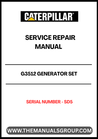 Discover the essential CAT G3512 Generator Set Service Repair Manual, specifically designed for serial number SD5. This comprehensive guide is your go-to resource for maintaining and troubleshooting your generator, ensuring optimal performance and longevity.