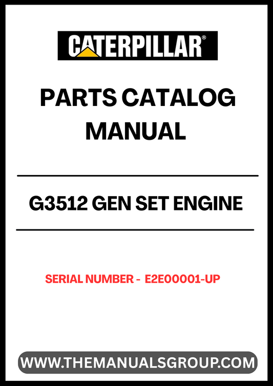 Enhance your maintenance and repair capabilities with the CAT G3512 Gen Set Engine Parts Catalog Manual, specifically designed for serial numbers E2E00001 and up. This comprehensive manual serves as an essential resource for technicians and engineers, providing detailed diagrams, part numbers, and specifications to ensure accurate identification and sourcing of components.