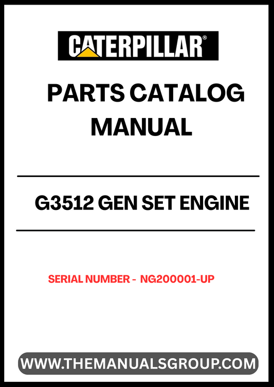 Discover the essential CAT G3512 Gen Set Engine Parts Catalog Manual, designed specifically for serial numbers NG200001 and up. This comprehensive manual serves as a vital resource for technicians and engineers, providing detailed information on parts, specifications, and maintenance procedures to ensure optimal performance of your engine.