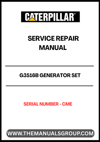  Ensure the longevity and optimal performance of your CAT G3516B Generator Set with our comprehensive Service Repair Manual. Designed specifically for serial number CME, this manual provides detailed instructions and insights to help you troubleshoot and maintain your generator effectively.