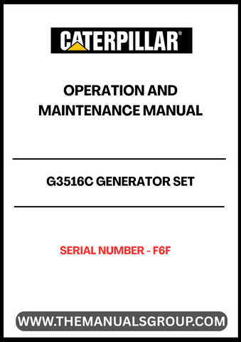 The CAT G3516C Generator Set Operation and Maintenance Manual is an essential resource for ensuring the optimal performance of your generator. Designed specifically for the G3516C model, this manual provides detailed instructions and guidelines for operation, maintenance, and troubleshooting, making it an invaluable tool for both operators and technicians.