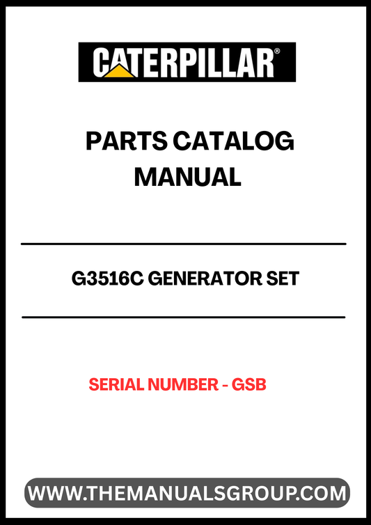 Discover the essential CAT G3516C Generator Set Parts Catalog Manual, designed specifically for serial number GSB. This comprehensive manual serves as a vital resource for maintenance and repair, ensuring your generator operates at peak performance. With detailed diagrams and part specifications, you can easily identify and source the components you need.