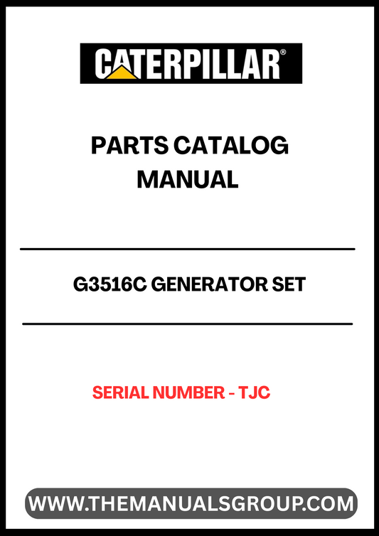 Discover the essential CAT G3516C Generator Set Parts Catalog Manual, specifically designed for serial number TJCP. This comprehensive manual serves as a vital resource for maintenance and repair, ensuring your generator operates at peak performance.