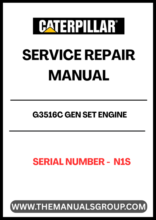 Discover the essential CAT G3516C Gen Set Engine Service Repair Manual, designed specifically for serial number N1S. This comprehensive guide is an invaluable resource for technicians and engineers, providing detailed insights into the maintenance and repair of your engine.