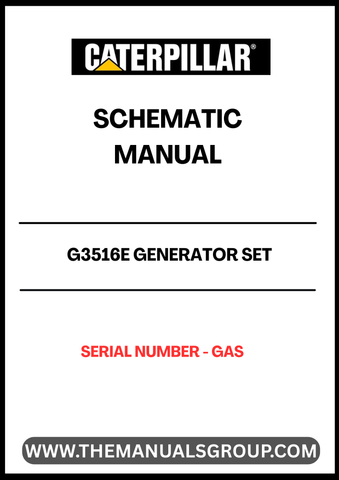 Discover the essential CAT G3516E Generator Set Schematic Manual, designed specifically for the gas-powered model. This comprehensive manual provides detailed schematics that simplify troubleshooting and maintenance, ensuring your generator operates at peak performance.