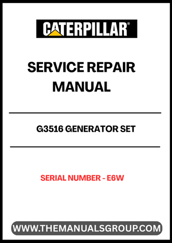 Discover the essential CAT G3516 Generator Set Service Repair Manual, specifically designed for serial number E6W. This comprehensive guide is your go-to resource for maintaining and troubleshooting your generator, ensuring optimal performance and longevity.