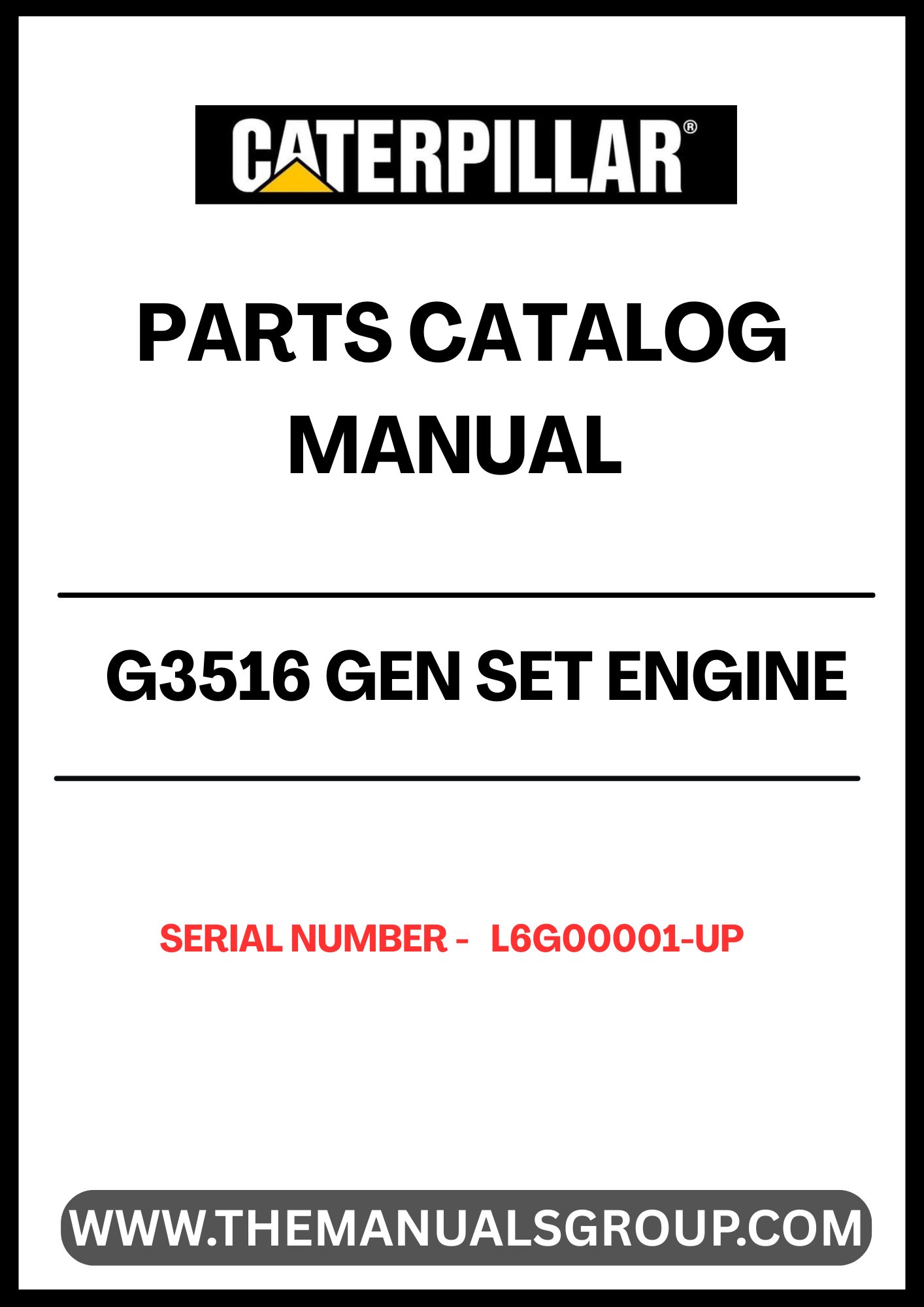 Enhance your maintenance and repair capabilities with the CAT G3516 Gen Set Engine Parts Catalog Manual, specifically designed for serial numbers L6G00001 and up. This comprehensive manual provides detailed information on parts, ensuring you have the right components for optimal engine performance.
