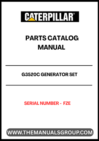 Discover the essential CAT G3520C Generator Set Parts Catalog Manual, designed specifically for serial number FZE. This comprehensive manual serves as a vital resource for maintenance and repair, ensuring your generator operates at peak performance. With detailed diagrams and part specifications, you can easily identify and source the components you need.