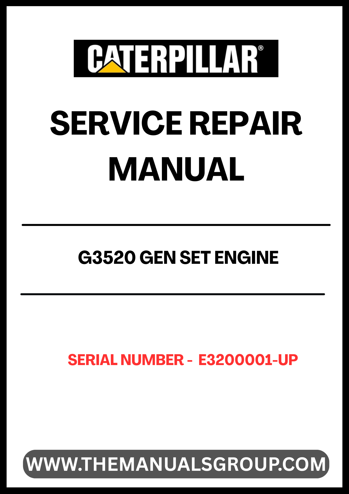 Unlock the full potential of your CAT G3520 Gen Set Engine with our comprehensive Service Repair Manual, specifically designed for serial numbers E3200001 and up. This manual is an essential resource for technicians and DIY enthusiasts alike, providing detailed instructions and insights to ensure your engine operates at peak performance.