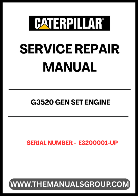 Unlock the full potential of your CAT G3520 Gen Set Engine with our comprehensive Service Repair Manual, specifically designed for serial numbers E3200001 and up. This manual is an essential resource for technicians and DIY enthusiasts alike, providing detailed instructions and insights to ensure your engine operates at peak performance.
