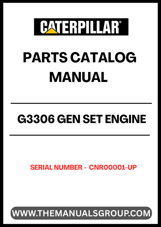 Discover the essential CAT G3306 Gen Set Engine Parts Catalog Manual, designed specifically for serial numbers CNR00001 and up. This comprehensive manual serves as a vital resource for technicians and engineers, providing detailed information on parts, specifications, and maintenance procedures to ensure optimal performance of your engine.
