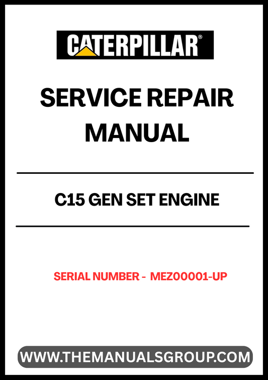 The CAT C15 Gen Set Engine Service Repair Manual (S/N - MEZ00001-UP) is an essential resource for anyone looking to maintain or repair their CAT C15 engine. This comprehensive manual provides detailed instructions, diagrams, and specifications to ensure that you can effectively troubleshoot and resolve any issues that may arise.