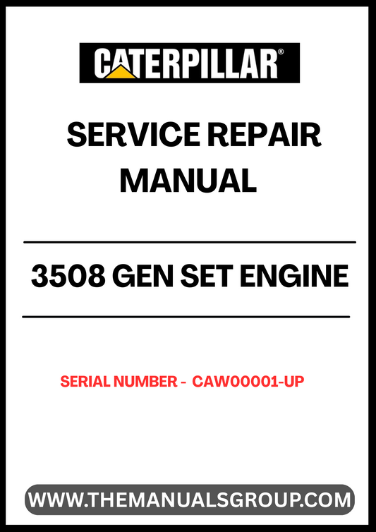 Unlock the full potential of your CAT 3508 Gen Set Engine with our comprehensive Service Repair Manual, specifically designed for serial numbers CAW00001 and up. This manual is an essential resource for technicians and engine enthusiasts alike, providing detailed insights into maintenance, troubleshooting, and repair procedures.