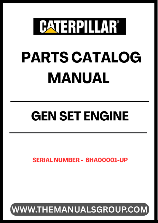  Discover the ultimate resource for maintaining your CAT generator set with the CAT Gen Set Engine Parts Catalog Manual, specifically designed for serial numbers 6HA00001 and up. This comprehensive manual provides detailed diagrams and specifications, ensuring you have all the information needed to identify and order the right parts for your engine.