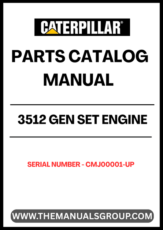 Discover the essential CAT 3512 Gen Set Engine Parts Catalog Manual, designed specifically for serial numbers CMJ00001 and up. This comprehensive manual serves as a vital resource for technicians and engineers, providing detailed information on parts, specifications, and maintenance procedures to ensure optimal performance of your engine.