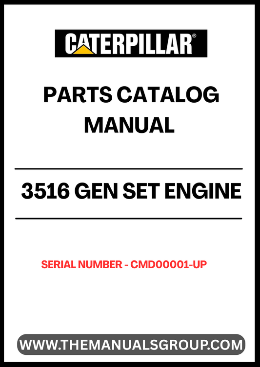 Discover the essential CAT 3516 Gen Set Engine Parts Catalog Manual, designed specifically for serial numbers CMD00001 and up. This comprehensive manual serves as a vital resource for technicians and engineers, providing detailed information on parts, specifications, and maintenance procedures to ensure optimal performance of your engine.