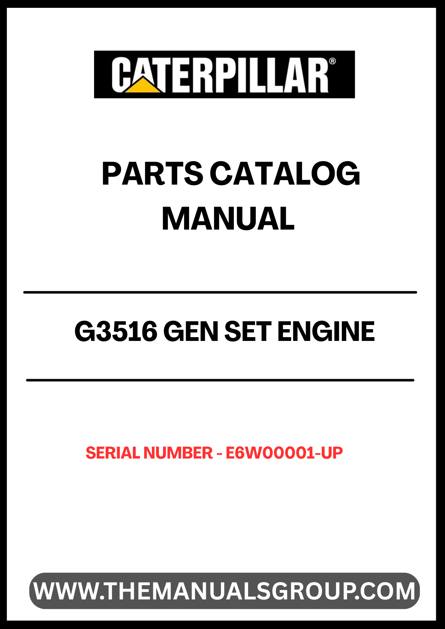 Enhance your maintenance and repair capabilities with the CAT G3516 Gen Set Engine Parts Catalog Manual, specifically designed for serial numbers E6W00001 and up. This comprehensive manual serves as an essential resource for identifying and sourcing the right parts for your engine, ensuring optimal performance and longevity.