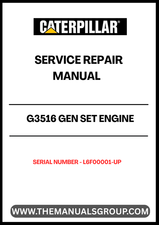  Ensure your CAT G3516 Gen Set Engine operates at peak performance with our comprehensive Service Repair Manual, specifically designed for serial numbers L6F00001 and up. This manual is an essential resource for technicians and operators, providing detailed instructions and insights into maintenance and repair procedures.