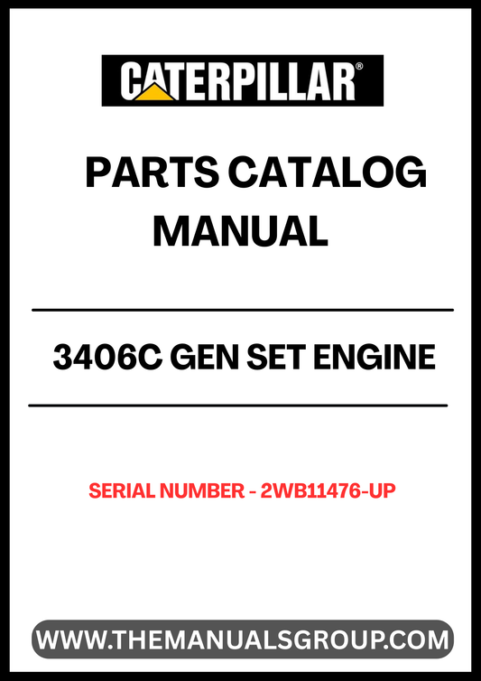 Discover the essential CAT 3406C Gen Set Engine Parts Catalog Manual, designed specifically for serial numbers 2WB11476 and up. This comprehensive manual serves as your go-to resource for identifying and sourcing the right parts for your engine, ensuring optimal performance and longevity.
